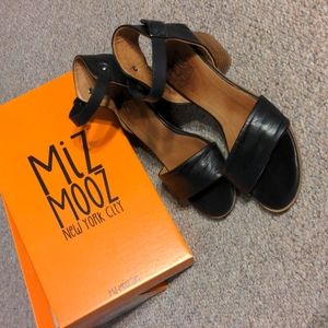 Black Leather Miz Mooz Heels